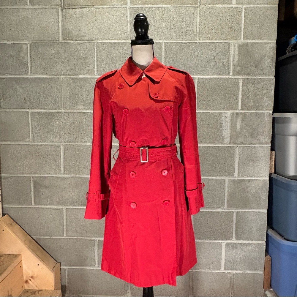 Burberry trench coat.
